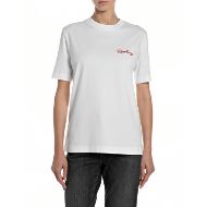 Снимка на REPLAY ДАМСКИ ТОП JERSEY T-SHIRT WITH FLORAL PRINT В БЯЛО 1