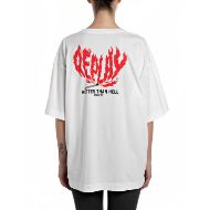 Снимка на REPLAY ДАМСКИ ТОП BOY-FIT JERSEY T-SHIRT WITH HOTTER THAN HELL PRINT В БЯЛО 2