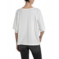 Снимка на REPLAY ДАМСКИ ТОП OVERSIZED COTTON T-SHIRT WITH BANANAS PRINT В БЯЛО 2