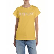 Снимка на REPLAY ДАМСКИ ТОП JERSEY T-SHIRT WITH LOGO PRINT В ЖЪЛТО 1