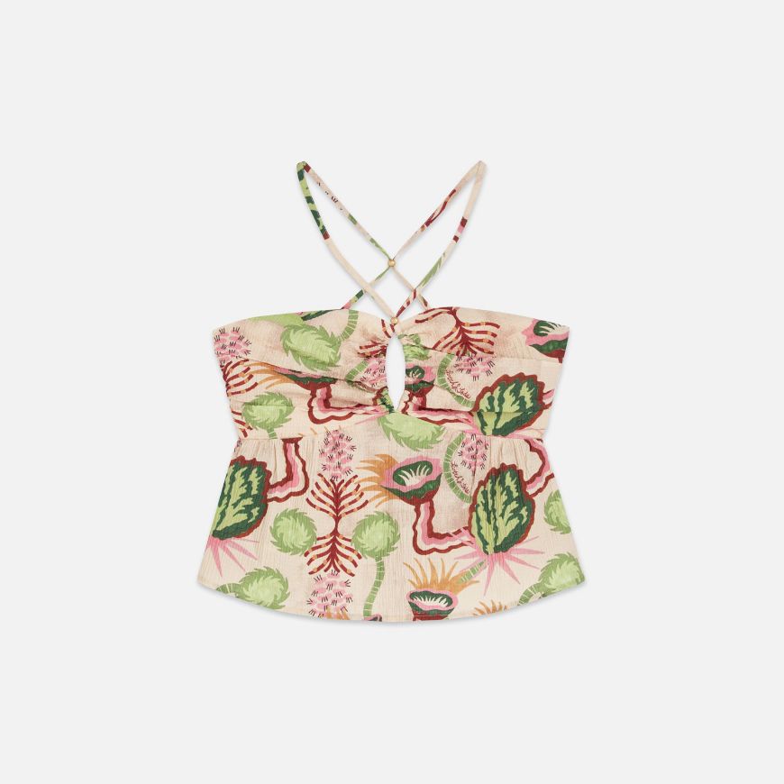 Снимка на SCOTCH&SODA ДАМСКИ ТОП COTTON SEERSUCKER KEYHOLE HALTER TANK В КОМБИНАЦИЯ