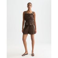 Снимка на SCOTCH&SODA ДАМСКИ ТОП COTTON CREPE SMOCKED WAIST TANK В КАФЯВО 7