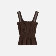 Снимка на SCOTCH&SODA ДАМСКИ ТОП COTTON CREPE SMOCKED WAIST TANK В КАФЯВО 2