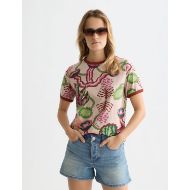Picture of SCOTCH&SODA WOMEN'S PRINTED REGULAR-FIT T-SHIRT IN MULTICOLOUR 4