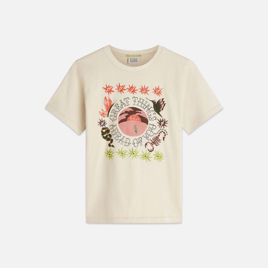 Снимка на SCOTCH&SODA ДАМСКА БЛУЗА EMBROIDERED ARTWORK REGULAR-FIT В БЕЖОВО