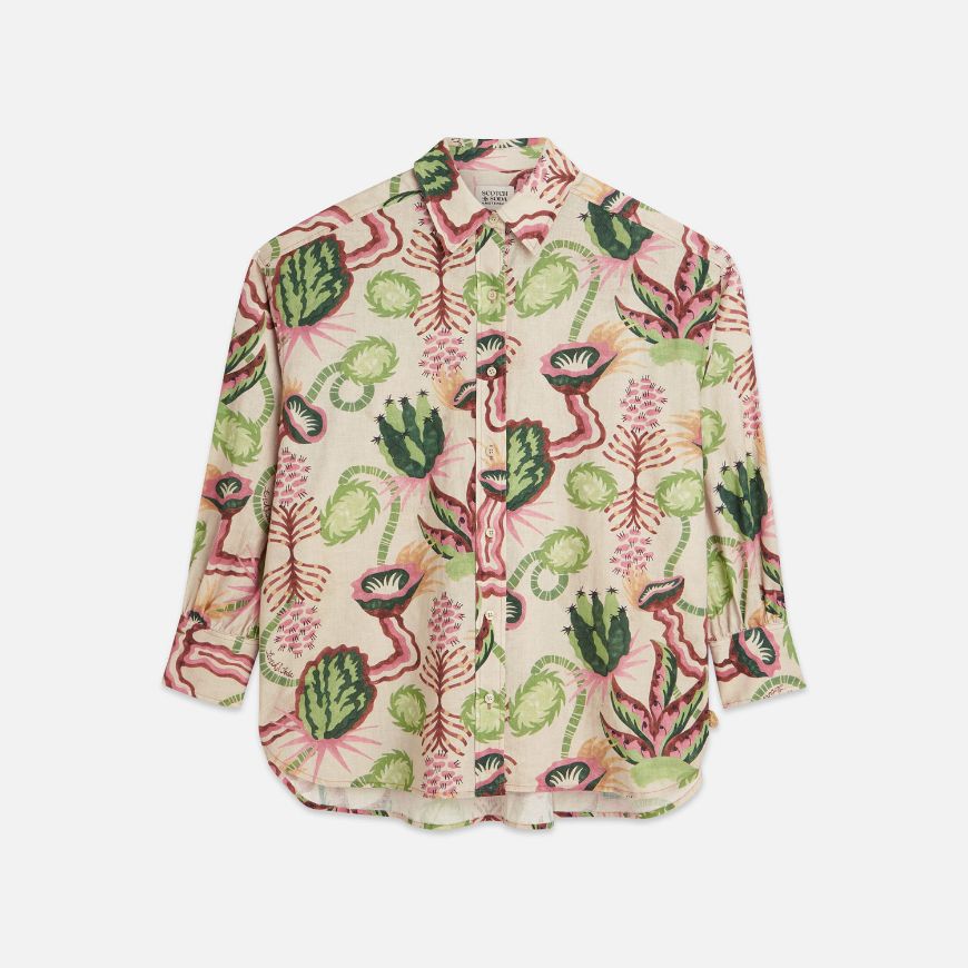 Снимка на SCOTCH&SODA ДАМСКА РИЗА LINEN BLEND PRINTED В КОМБИНАЦИЯ