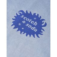 Picture of SCOTCH&SODA MEN'S FRONT AND BACK ARTWORK LOOSE FIT COL-DDYED T-SHIRT IN NAVY 3