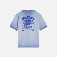 Picture of SCOTCH&SODA MEN'S FRONT AND BACK ARTWORK LOOSE FIT COL-DDYED T-SHIRT IN NAVY 2