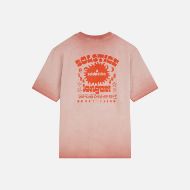 Picture of SCOTCH&SODA MEN'S FRONT AND BACK ARTWORK LOOSE FIT COL-DDYED T-SHIRT IN DARK PINK 2