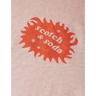 Picture of SCOTCH&SODA MEN'S FRONT AND BACK ARTWORK LOOSE FIT COL-DDYED T-SHIRT IN DARK PINK 3