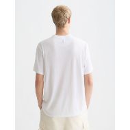 Picture of SCOTCH&SODA MEN'S 3 CROSSES COTTON/LINEN REGULAR FIT T-SHIRT IN WHITE/PASTEL 5