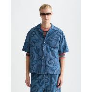 Снимка на SCOTCH&SODA МЪЖКА РИЗА PRINTED CHAMBRAY SHORT-SLEEVED В NAVY 4