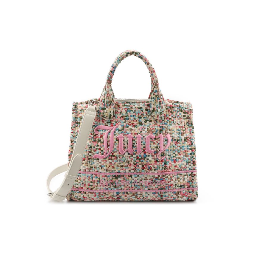 Picture of JUICY COUTURE WOMEN'S IRIS ENTWINED MEDIUM SHOPPER BAG MARSHMALLOW MULTICOLOUR