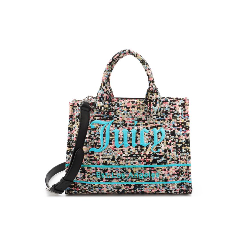 Picture of JUICY COUTURE WOMEN'S IRIS ENTWINED MEDIUM SHOPPER BAG BLACK MULTICOLOUR