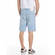 Снимка на REPLAY МЪЖКИ БЕРМУДИ GROVER STRAIGHT-FIT 10.5 OZ SUPER STRETCH DENIM SHORTS В СИН 3