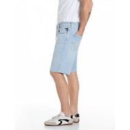 Снимка на REPLAY МЪЖКИ БЕРМУДИ GROVER STRAIGHT-FIT 10.5 OZ SUPER STRETCH DENIM SHORTS В СИН 2