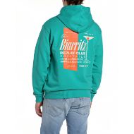 Снимка на REPLAY МЪЖКИ СУИТШЪРТ HOODY WITH BIARRITZ PRINT EMERALD 2