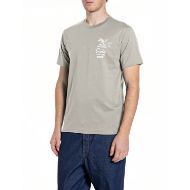 Снимка на REPLAY МЪЖКА БЛУЗА JERSEY T-SHIRT WITH BIKER PRINTS BONE 1