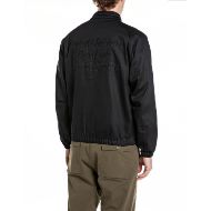 Снимка на REPLAY MEN'S REGULAR-FIT WAXED COTTON TWILL JACKET В ЧЕРНО 2
