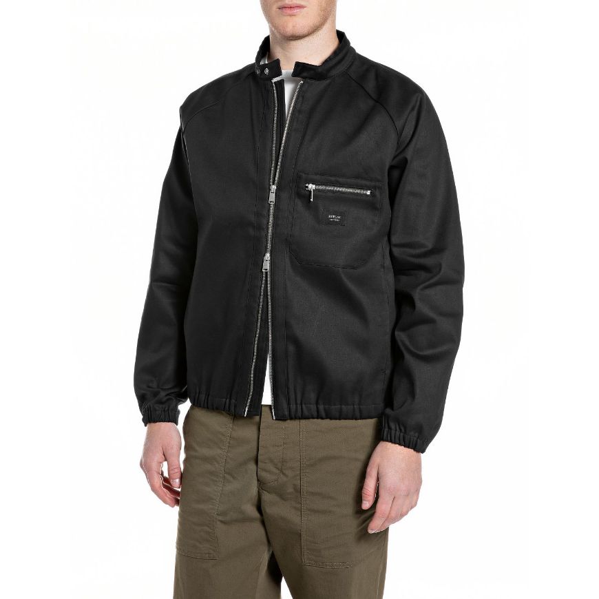 Снимка на REPLAY MEN'S REGULAR-FIT WAXED COTTON TWILL JACKET В ЧЕРНО