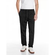 Снимка на REPLAY МЪЖКИ ПАНТАЛОНИ TAPERED FIT DOBBY TWILL TROUSERS WITH DARTS В ЧЕРНО 1