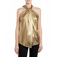 Снимка на REPLAY ДАМСКИ ТОП HALTERNECK CREPE COATED TOP WITH ZIPPER В ЗЛАТИСТО 1
