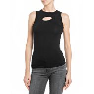 Снимка на REPLAY ДАМСКИ ТОП SLIM-FIT STRETCH RAYON JERSEY TOP В ЧЕРНО 1