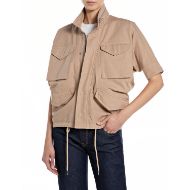 Снимка на REPLAY WOMEN'S SHORT-SLEEVED COTTON JACKET WITH POCKETS В ПЯСЪЧНО 1