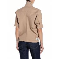 Снимка на REPLAY WOMEN'S SHORT-SLEEVED COTTON JACKET WITH POCKETS В ПЯСЪЧНО 2