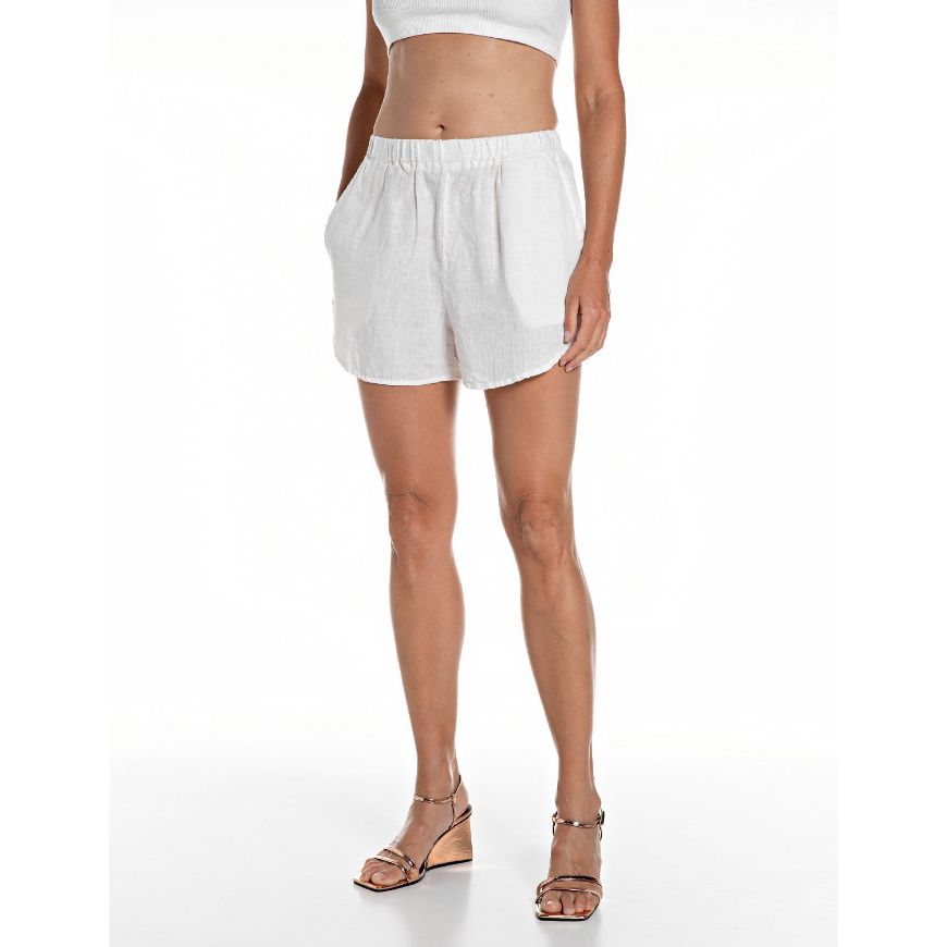 Снимка на REPLAY ДАМСКИ БЕРМУДИ COMFORT FIT LINEN SHORTS В БЯЛО