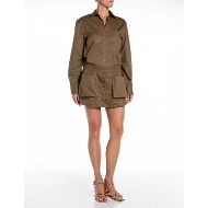 Снимка на REPLAY ДАМСКА РОКЛЯ SHORT COTTON POPLIN SHIRT DRESS В ПЛАЖНО КАФЯВО 1