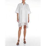 Снимка на REPLAY ДАМСКА РОКЛЯ STRETCH POPLIN SHIRT DRESS WITH LACE В БЯЛ 1