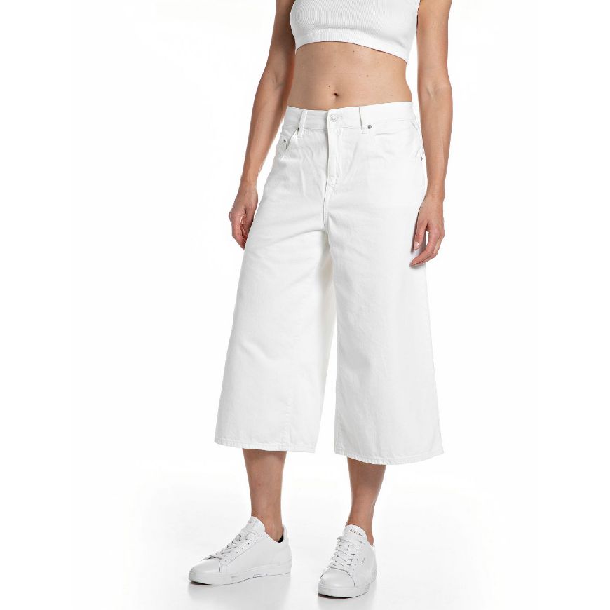 Снимка на REPLAY ДАМСКИ ДЕНИМ VIVYETTE WIDE FIT 11.OZ RECYCLED BULL В БЯЛО