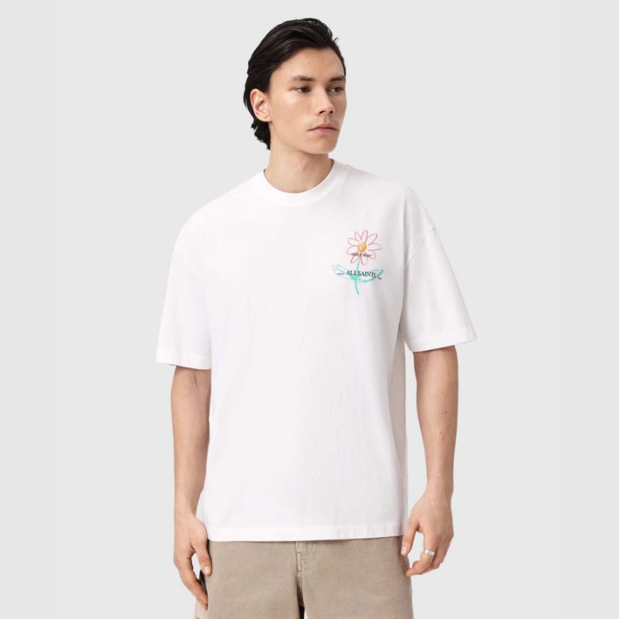 Снимка на ALLSAINTS МЪЖКА БЛУЗА CRAYO SHORT SLEEVE CREW T-SHIRT ASHEN WHITE