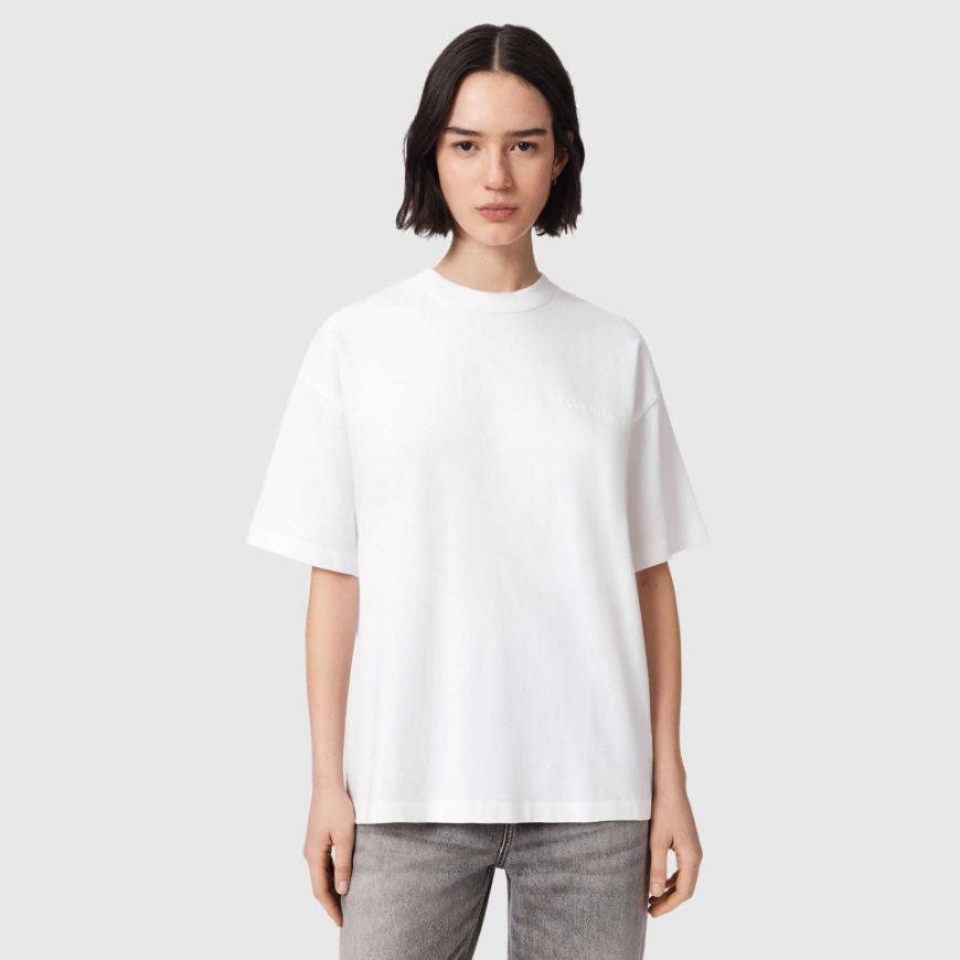Picture of ALLSAINTS WOMEN'S MABEL ETTA T-SHIRT OPTIC WHITE