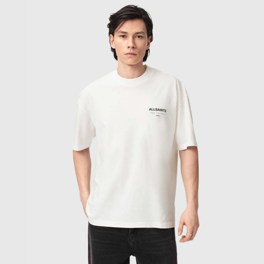 Снимка на ALLSAINTS МЪЖКА БЛУЗА UNDERGROUND SHORT SLEEVE CREW ASHEN WHITE
