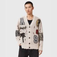 Снимка на ALLSAINTS МЪЖКИ ПУЛОВЕР FOXX CARDIGAN ECRU WHITE 6