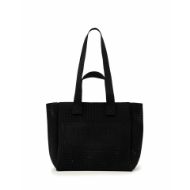 Picture of ALLSAINTS WOMEN'S IZZY MESH MED TOTE BAG BLACK 1