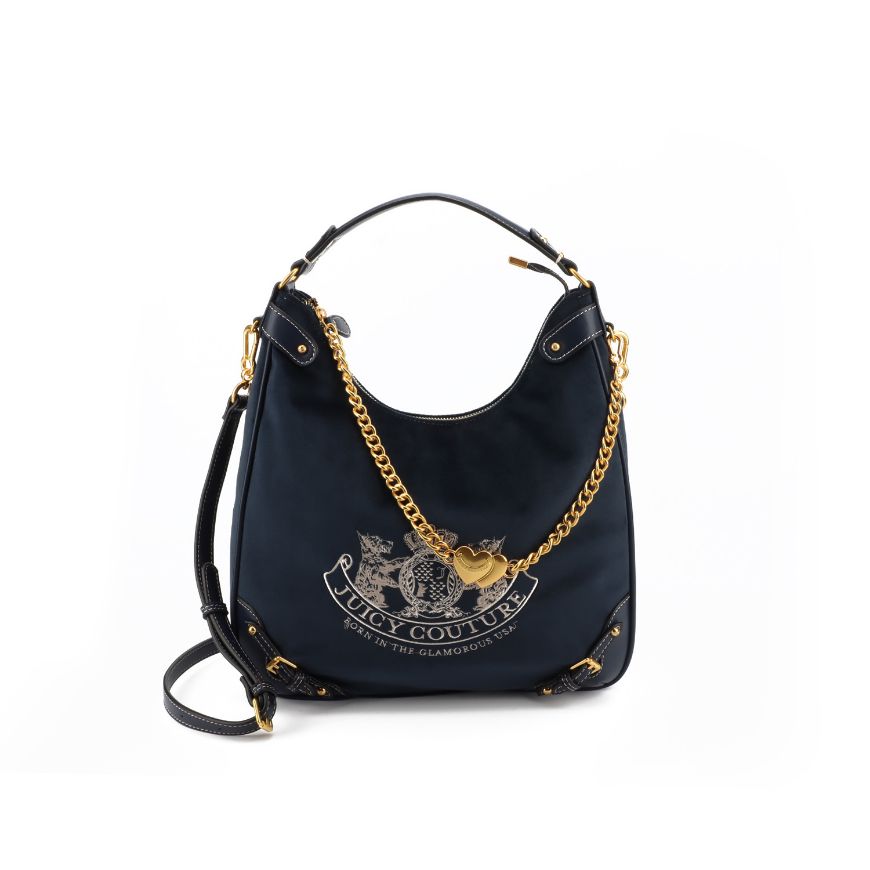 Picture of JUICY COUTURE WOMEN'S TWIG NARRATIVE LARGE HOBO BAG BLUE DEPTHS