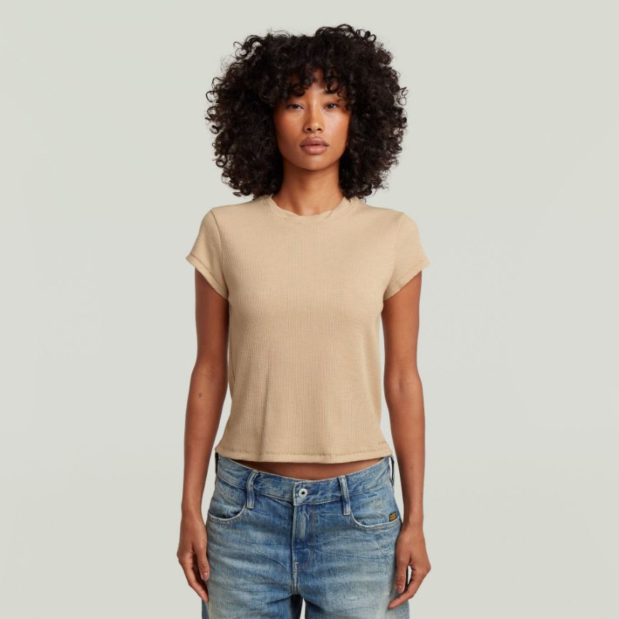 Снимка на G-STAR ДАМСКИ ТОП STRUCTURED BABY TOP В CREAM