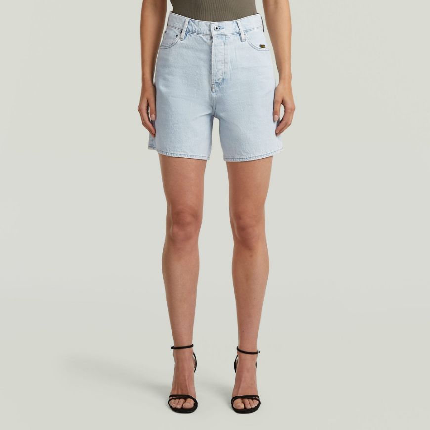Снимка на G-STAR ДАМСКИ БЕРМУДИ JETT HIGH SHORTS CLEAN EDGE В BEACHED FADED BLUE GALENA
