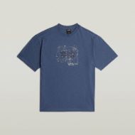 Picture of G-STAR MEN'S COORD GR RELAXED T-SHIRT IN RANK BLUE 6