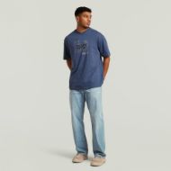 Picture of G-STAR MEN'S COORD GR RELAXED T-SHIRT IN RANK BLUE 5