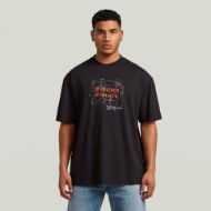 Picture of G-STAR MEN'S COORD GR RELAXED T-SHIRT IN DK BLACK 1