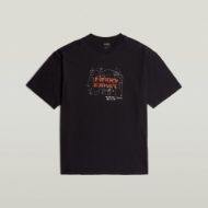 Picture of G-STAR MEN'S COORD GR RELAXED T-SHIRT IN DK BLACK 6