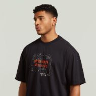 Picture of G-STAR MEN'S COORD GR RELAXED T-SHIRT IN DK BLACK 3