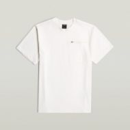 Picture of G-STAR MEN'S DISTRESSED ZIP POCKET T-SHIRT IN MILK 6