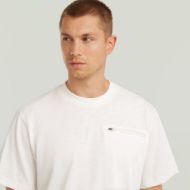 Picture of G-STAR MEN'S DISTRESSED ZIP POCKET T-SHIRT IN MILK 3