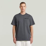 Picture of G-STAR MEN'S DISTRESSED ZIP POCKET T-SHIRT IN PETROL 1