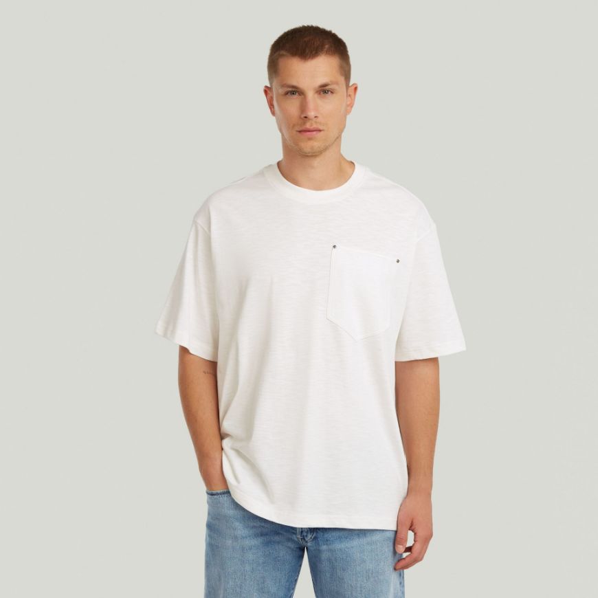 Picture of G-STAR MEN'S POCKET LOOSE T-SHIRT IN MILK